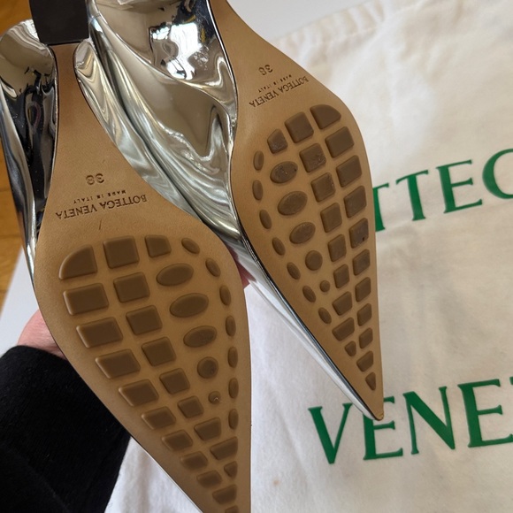 Bottega Veneta Rocket metallic leather mules size 38/US 8 - Picture 3 of 9